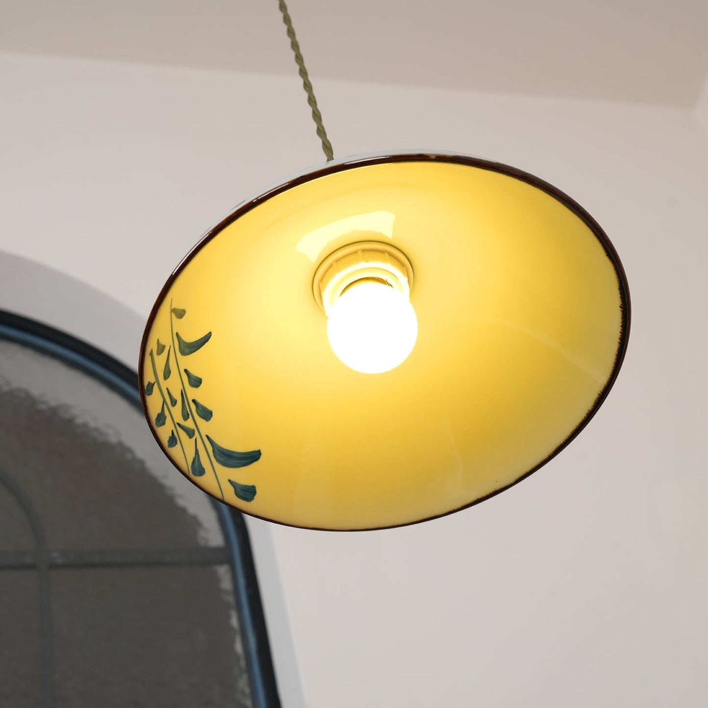 Ceramic Pendant Lamp 9.4 Inch