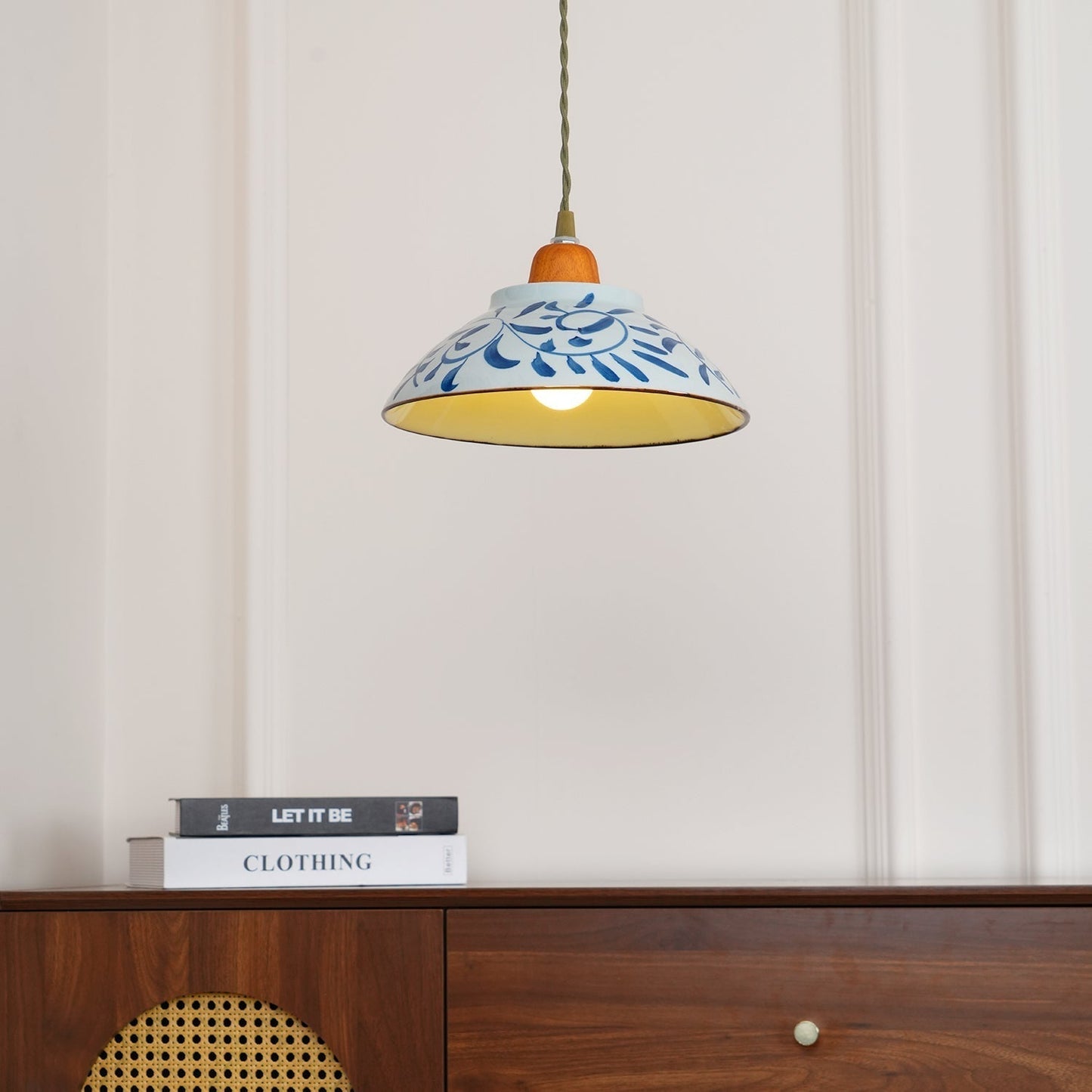 Ceramic Pendant Lamp 9.4 Inch