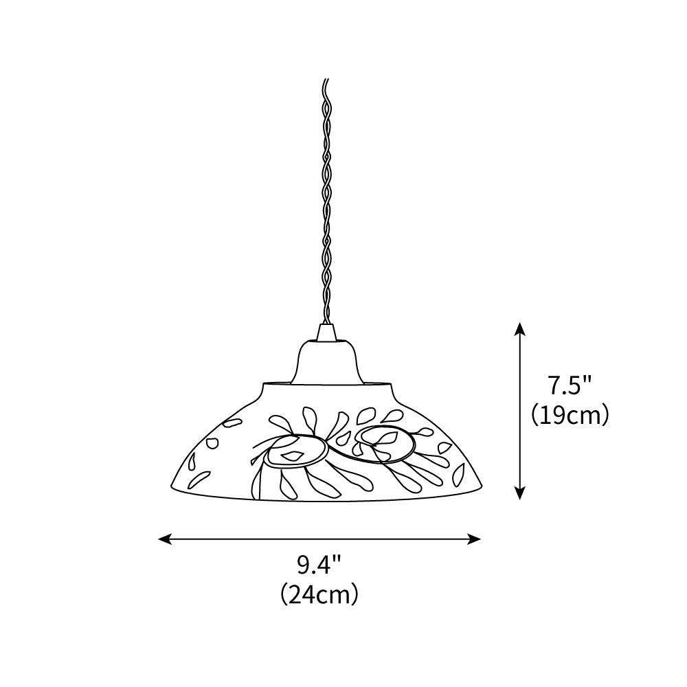 Ceramic Pendant Lamp 9.4 Inch