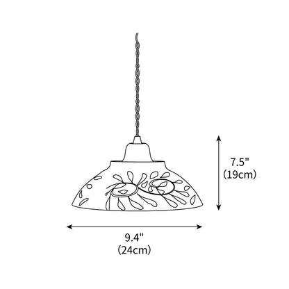 Ceramic Pendant Lamp 9.4 Inch