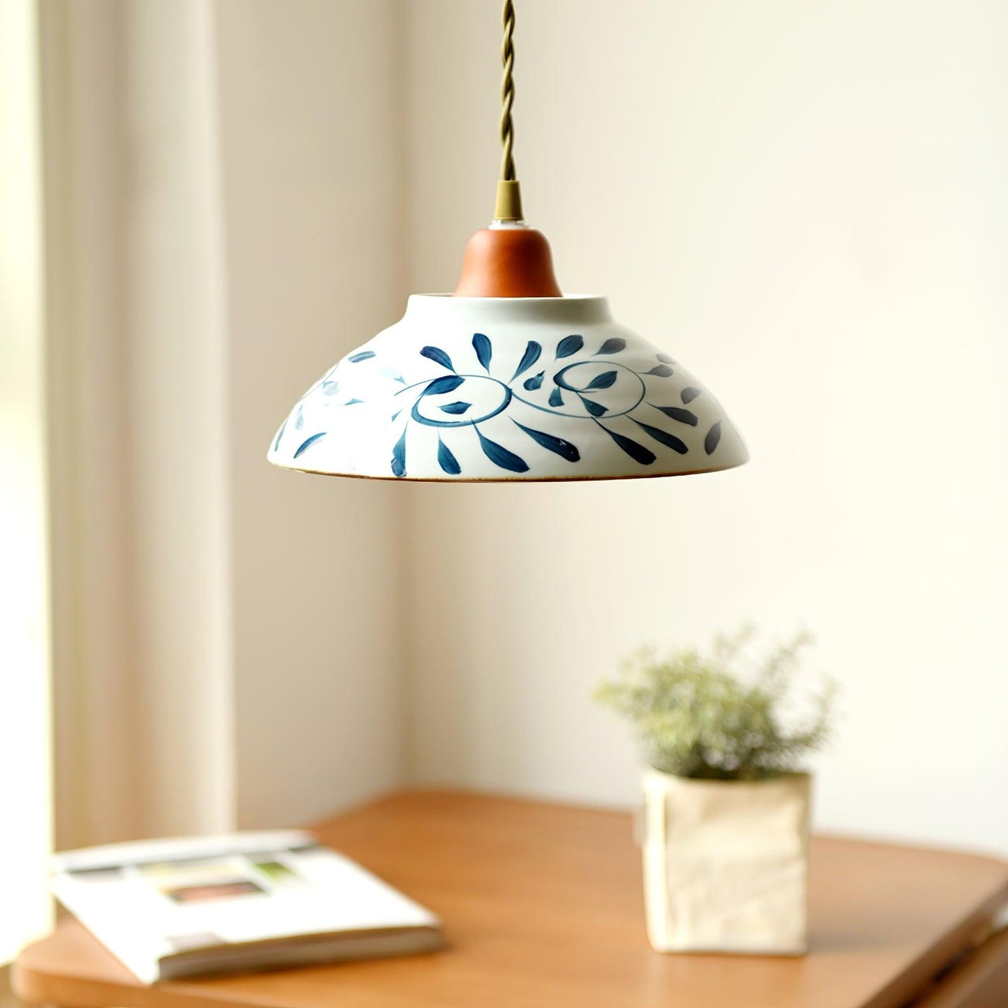 Ceramic Pendant Lamp 9.4 Inch