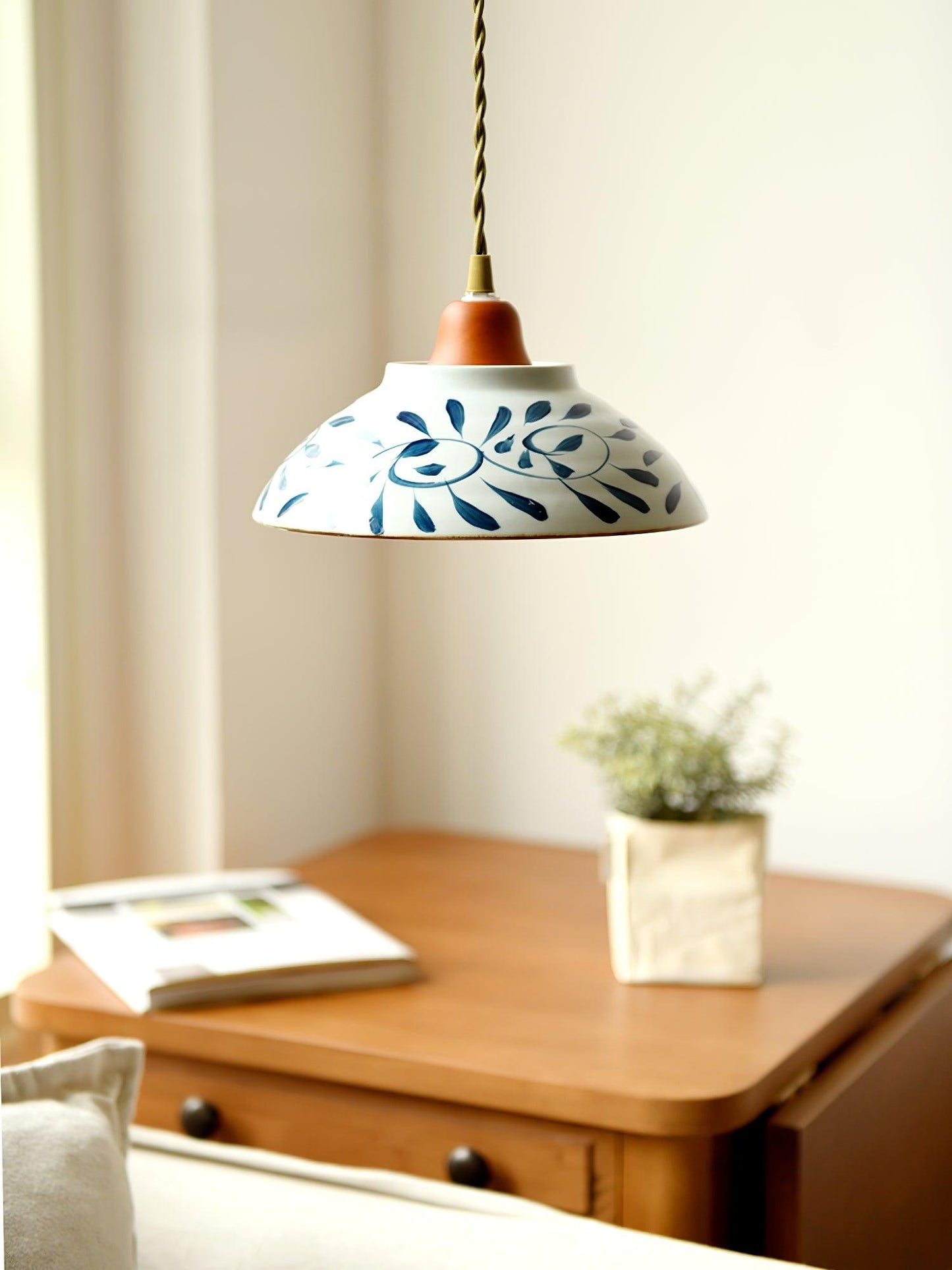 Ceramic Pendant Lamp 9.4 Inch