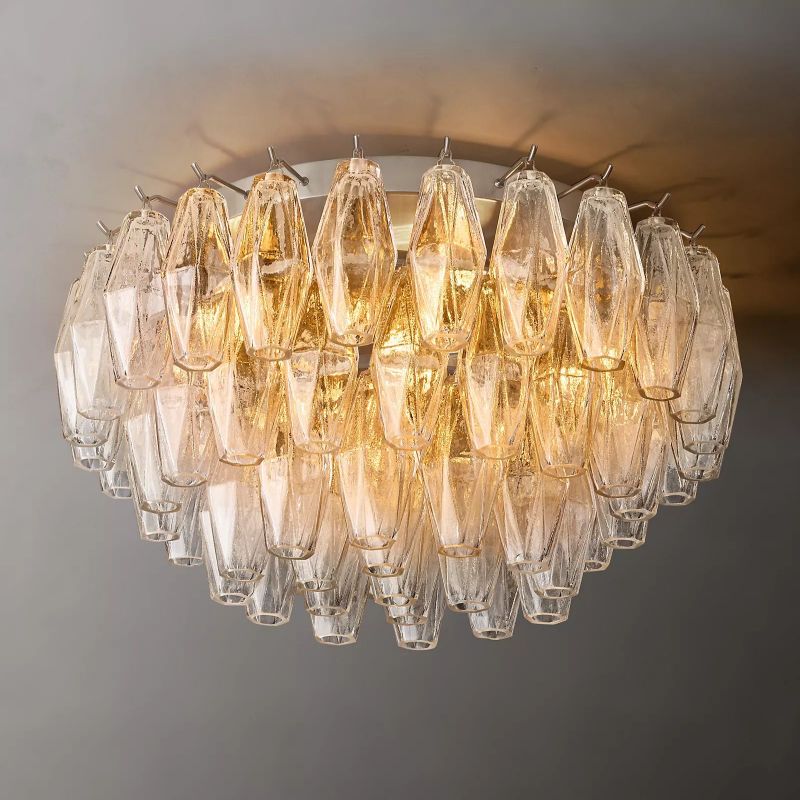 Chiara Clear Glass Flushmount 22"