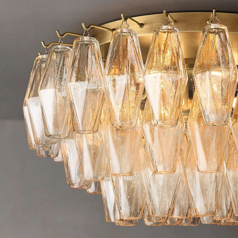 Chiara Clear Glass Flushmount 22"