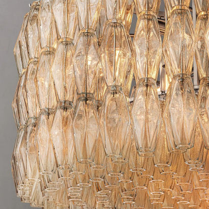 Chiara Clear Glass Round Chandelier 47" For Living Room