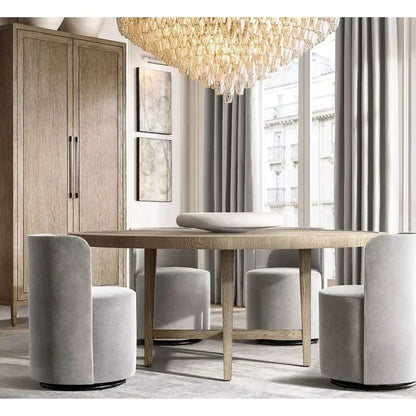 Chiara Clear Glass Tiered Round Chandelier 47" For Living Room