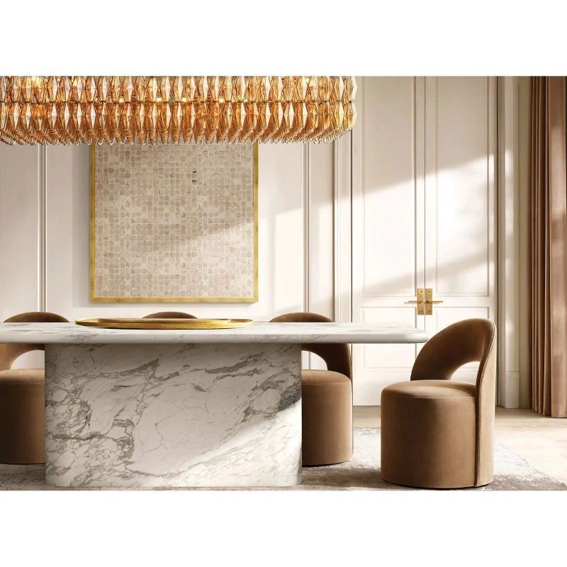 Chiara Glass Rectangular Chandelier 54" For Living Room