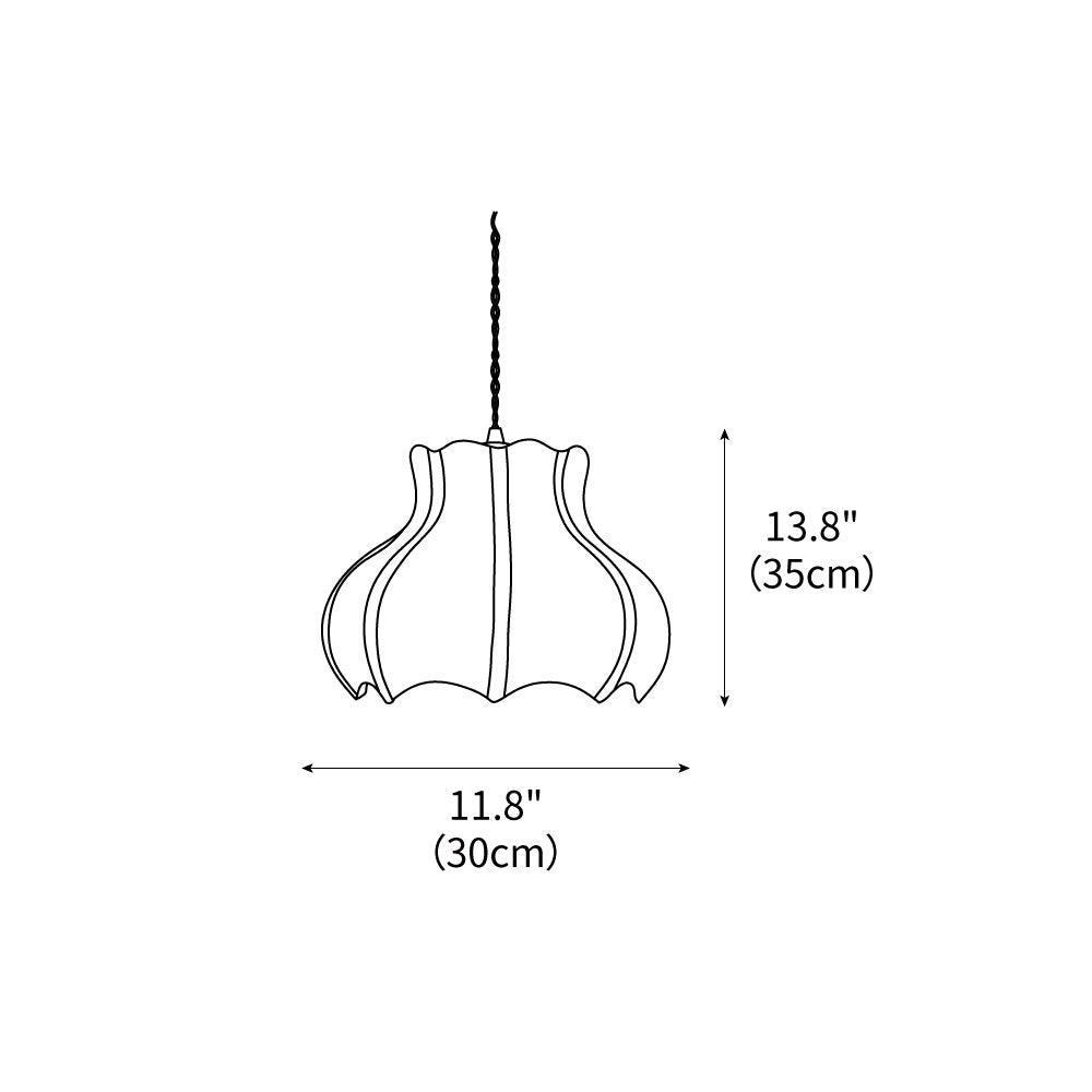 Linen Shade Pendant Lamp 11.8 Inch