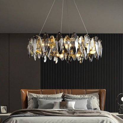 Flora Crystal Ring Chandelier 39"