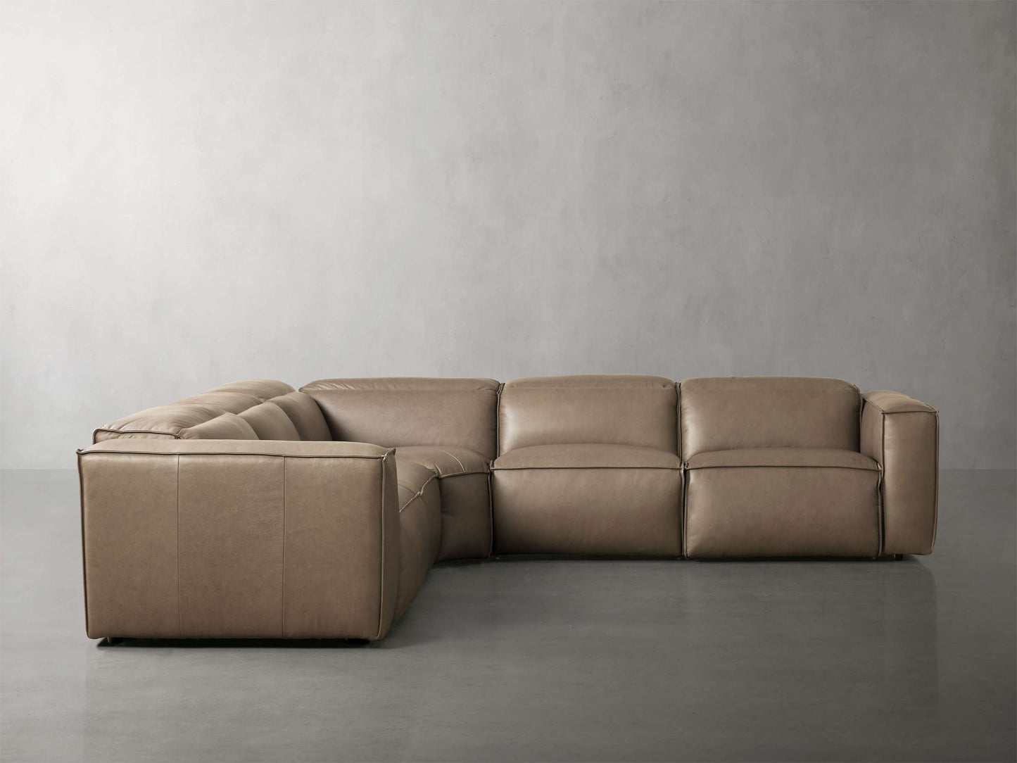 Coburn Leather Five-Piece Motion Corner Sectional