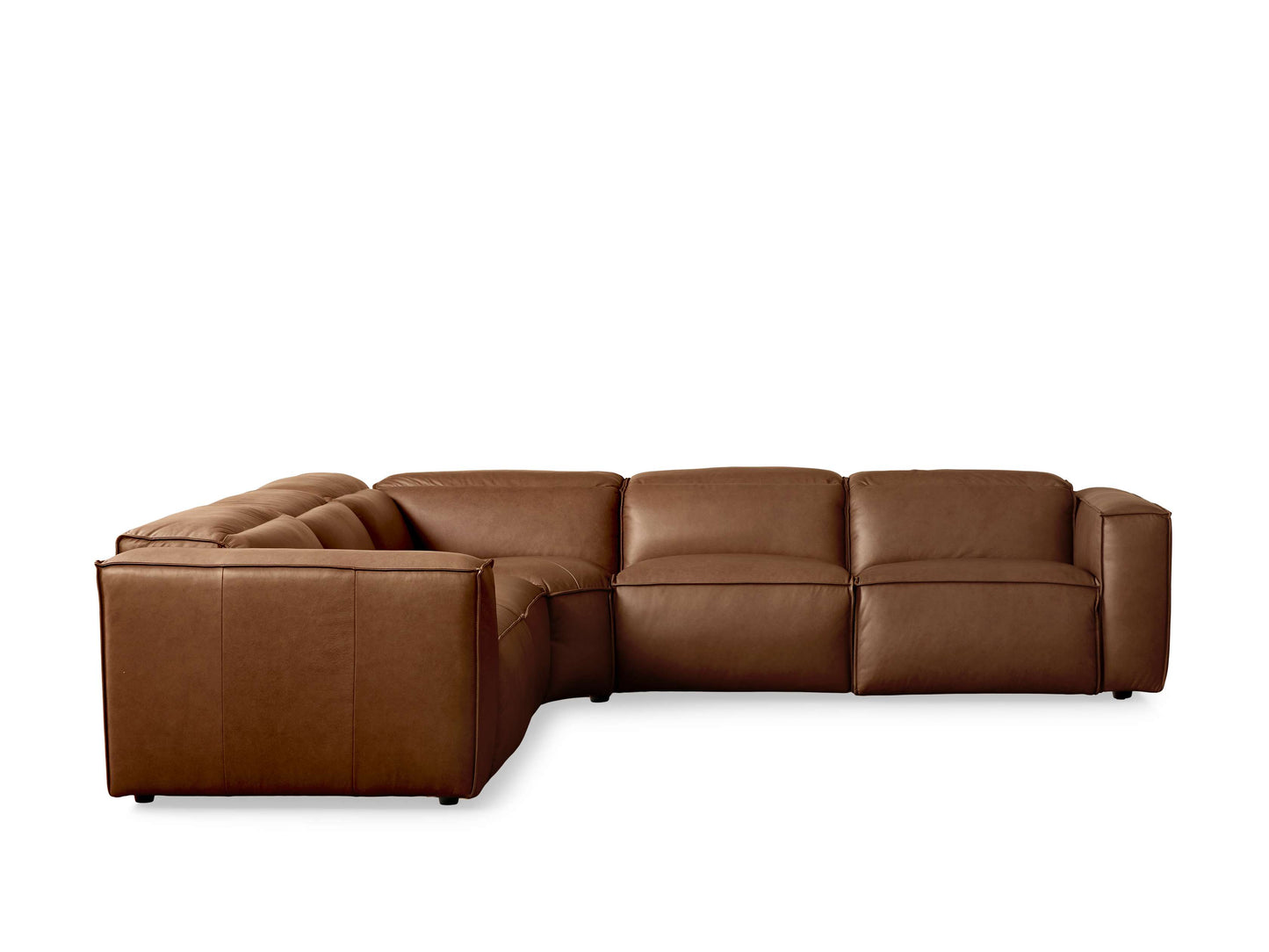 Coburn Leather Five-Piece Motion Corner Sectional