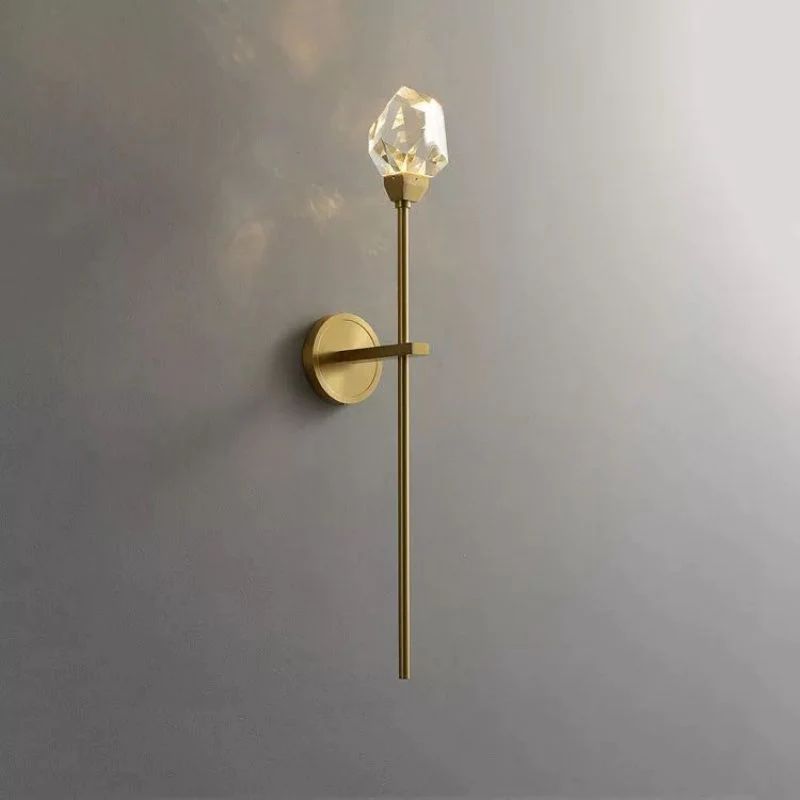 Flash Faceted Crystal Prisms Wall Sconce (Rod)