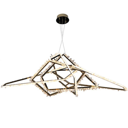 Besy Irregular Modern Living Room Rock Crystal Chandelier