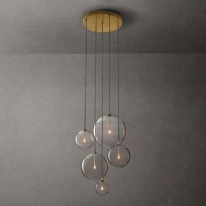 Glass Globe Mobile Cluster  Bed Room Chandelier 28"