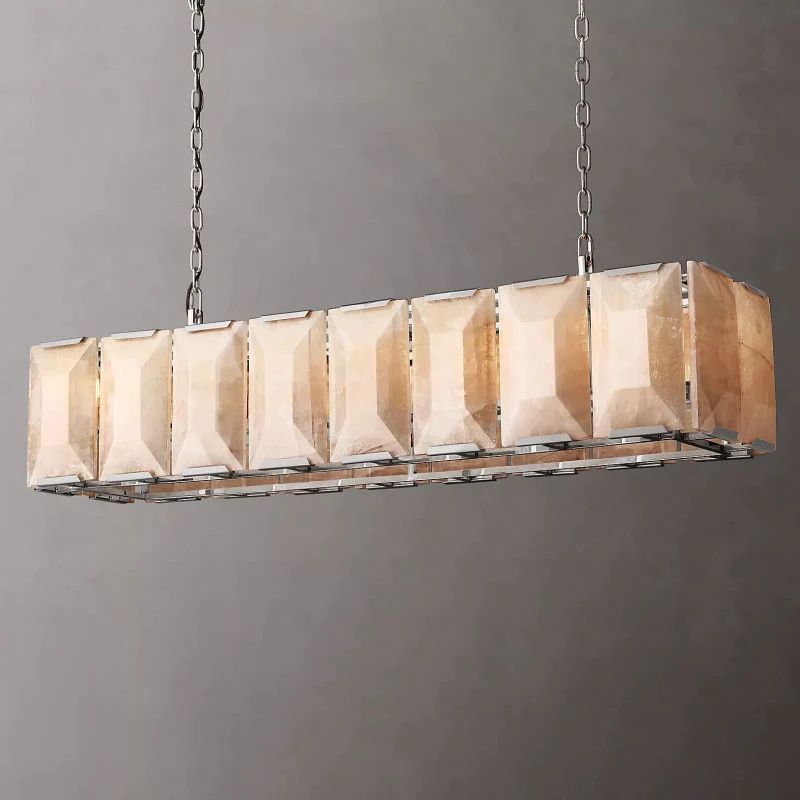 Harlou Alabaster Rectangular Dining Room Chandelier 54"