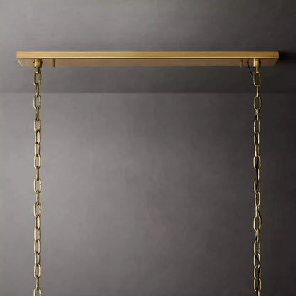 Harlou Alabaster Rectangular  Dining Room Chandelier 62"
