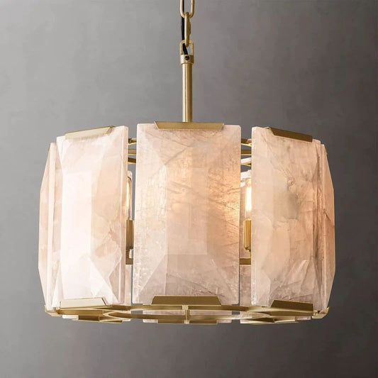 Harlou Alabaster Dining Room Round Chandelier 19"