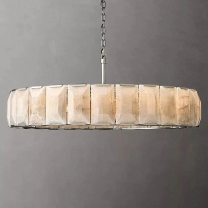 Harlou Alabaster Round Dining Room Chandelier 60"