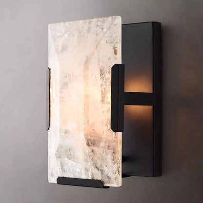 Harlou Alabaster Short Bedroom Wall Sconce