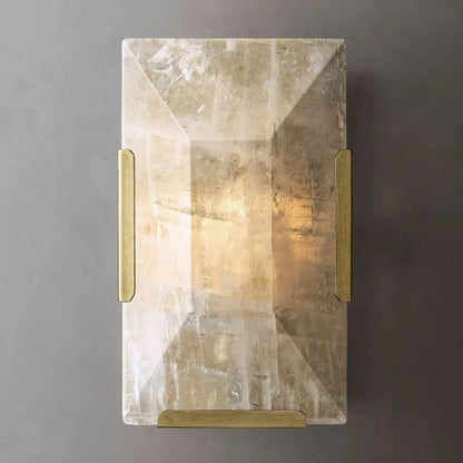 Harlou Alabaster Short Bedroom Wall Sconce