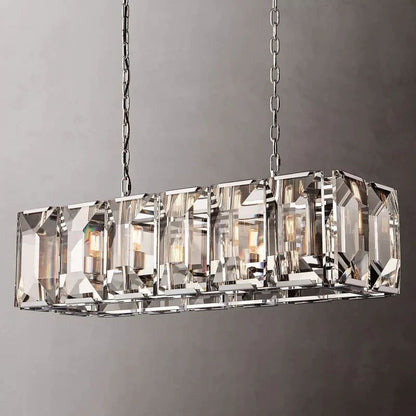 Harlou Crystal Rectangular Dining Room Chandelier 42"