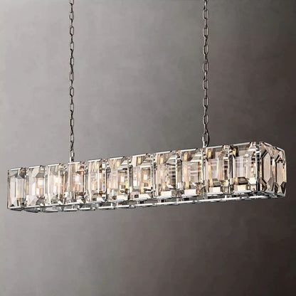 Harlou Crystal Rectangular Dining Room Chandelier 74"