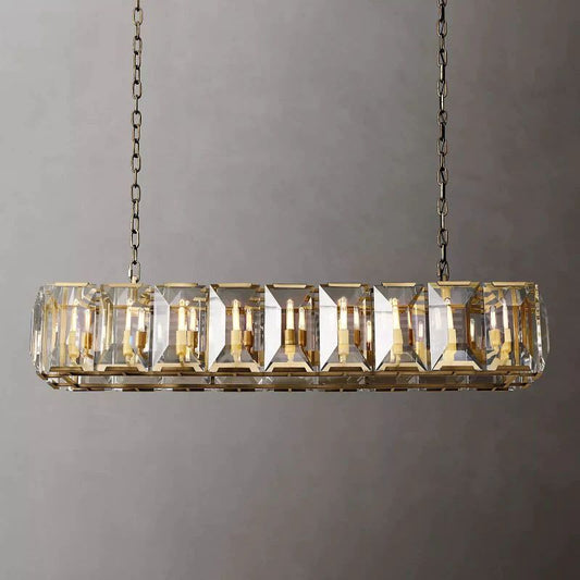 Harlou Crystal Rectangular Dining Room Chandelier 62"
