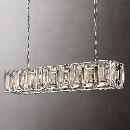 Harlou Crystal Rectangular Dining Room Chandelier 62"