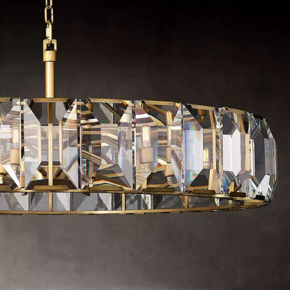 Harlou Crystal Round Living Room Chandelier 43"