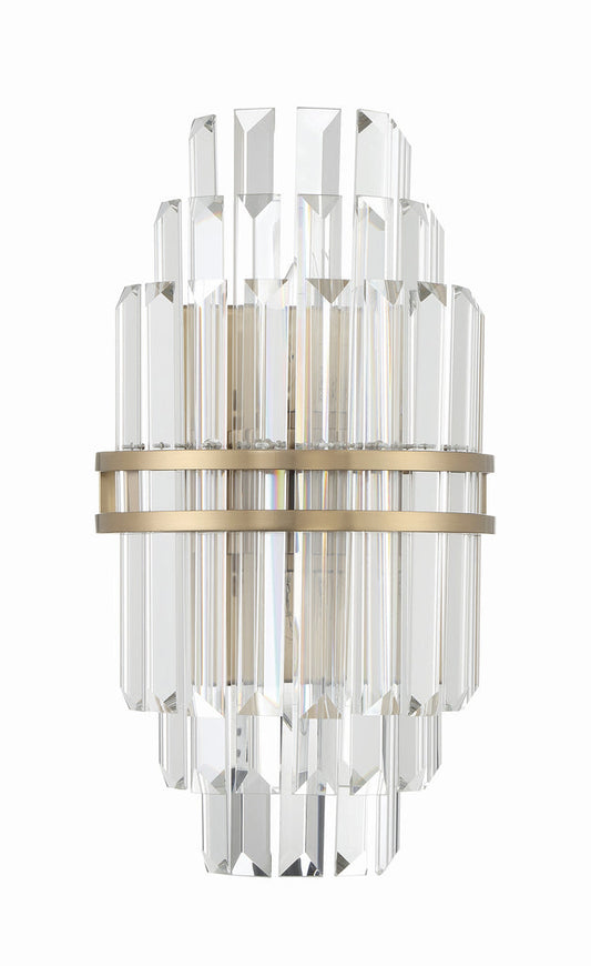 Haky Crystal 2 Light Wall Sconce