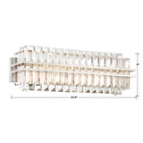 Haky Crystal 4 Light Bathroom Wall Sconce