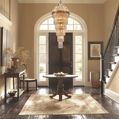 Haky Multi-Layer Crystal 31 Light Chandelier