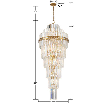 Haky Multi-Layer Crystal 31 Light Chandelier