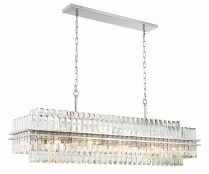 Haky Rectangular Crystal 16 Light Chandelier