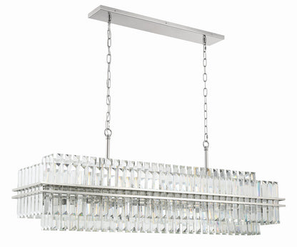 Haky Rectangular Crystal 16 Light Chandelier
