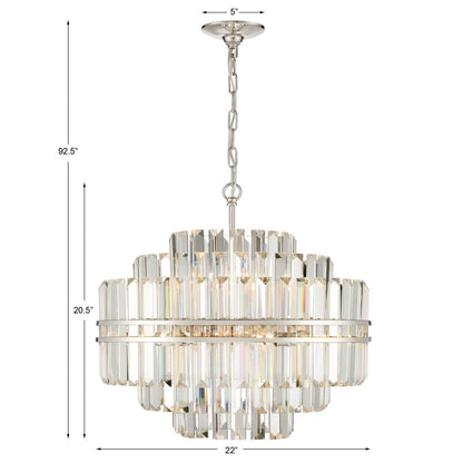 Haky Round Crystal 12 Light Chandelier