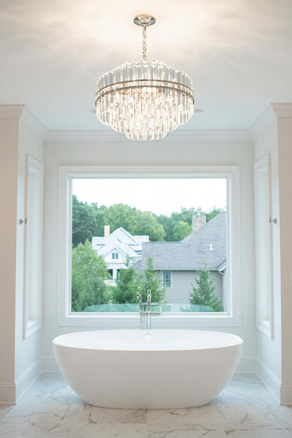 Haky Round Crystal 12 Light Chandelier