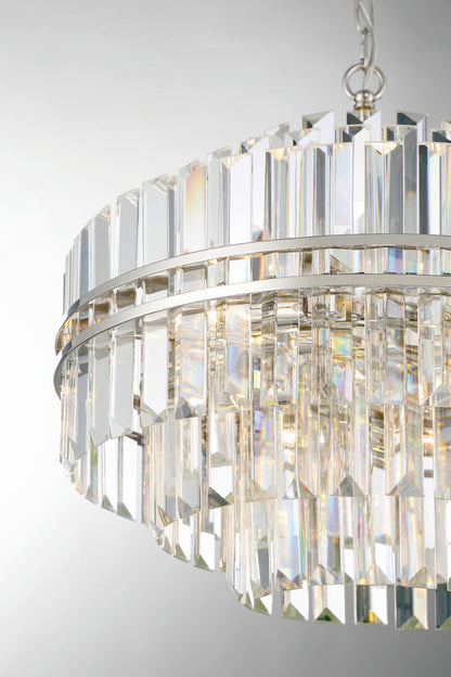 Haky Round Crystal 12 Light Chandelier