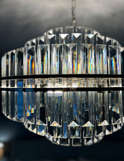 Haky Round Crystal 12 Light Chandelier
