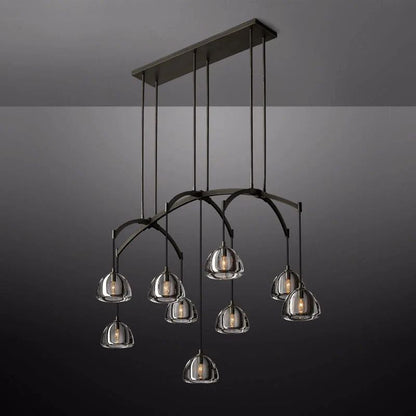 Hemispherical Linear Dining Room Chandelier 54''