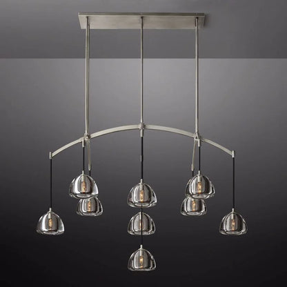 Hemispherical Linear Dining Room Chandelier 54''