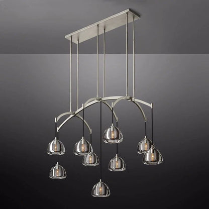Hemispherical Linear Dining Room Chandelier 54''