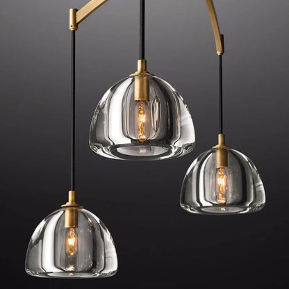 Hemispherical Linear Dining Room Chandelier 54''