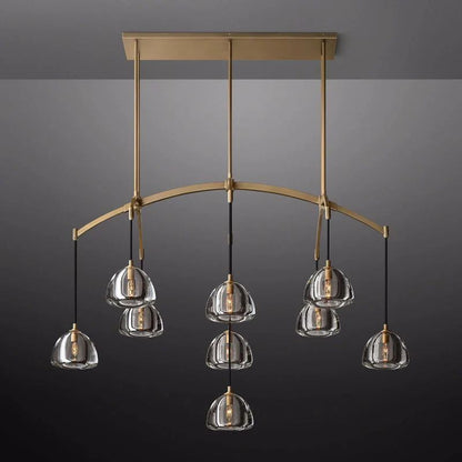 Hemispherical Linear Dining Room Chandelier 54''