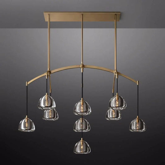 Hemispherical Linear Dining Room Chandelier 54''