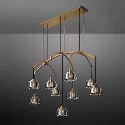 Hemispherical Linear Dining Room Chandelier 54''