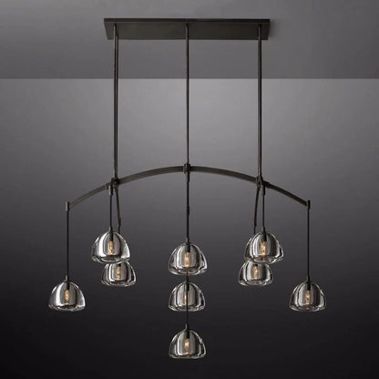 Hemispherical Linear Dining Room Chandelier 54''