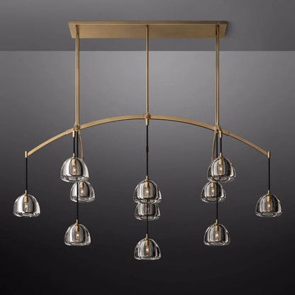 Hemispherical Linear Dining Room Chandelier 72''