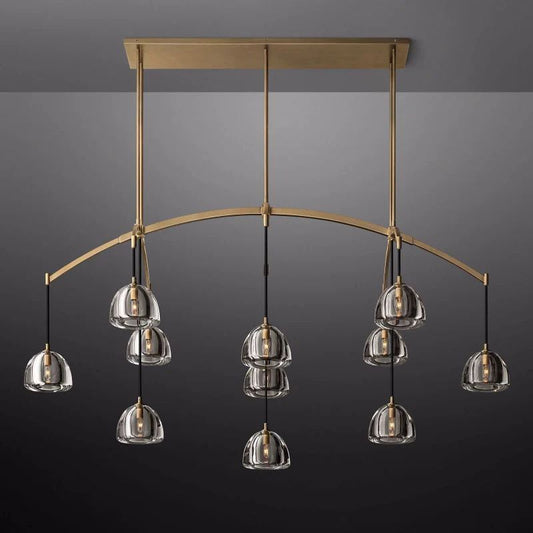 Hemispherical Linear Dining Room Chandelier 72''