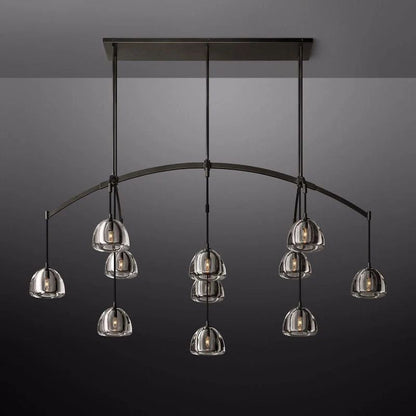 Hemispherical Linear Dining Room Chandelier 72''